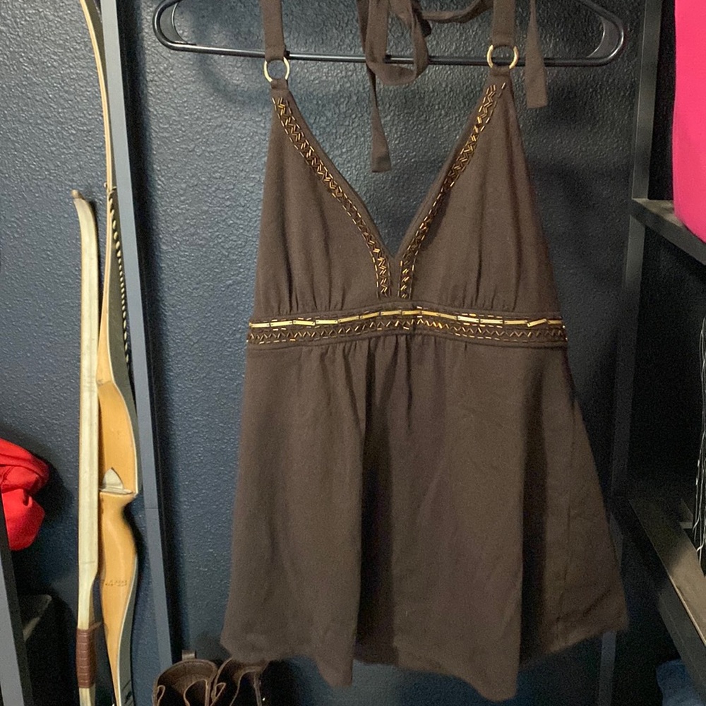 Victoria’s Secret halter top with beadwork